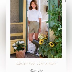 NWT Brunette The Label Boxy Tee White Large / XL